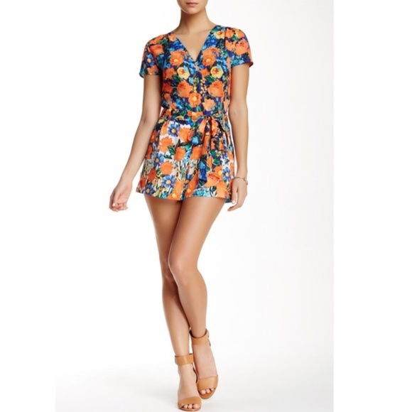 Yumi Kim Pants - 🔥🌺NWT Yumi Kim Floral Romper Orange blue